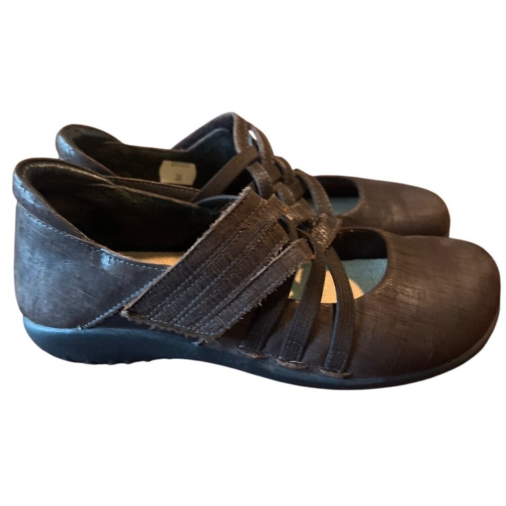 NAOT KAWAKA Mary Jane‎ strappy Leather Shoes size 7 or 38 adjustable